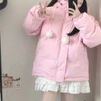 Pink Japanese Anime Puffy Winter Jacket