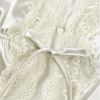 Lace Trim Bow Tie V Neck Camisole