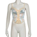 French Floral Corset Top