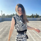 Eye Print Sweater Vest