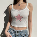 Pink Star Lace Trim Camisole