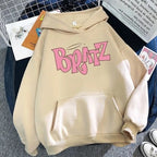 Letter Print Doll Loose Oversized Hoodie Long Sleeve Sweatshirt Sweater Pullover Jumper E-Girl Kawaii Korean Japanese Harajuku Streetwear