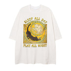 Cat Tarrot Card Print Short Sleeve T-shirt