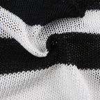 Black & White Crochet Long Sleeve Shrug