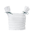 French Bow Square Collar Crop Top