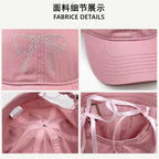 Bow Ribbon Rhinestone Baseball Cap