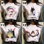 Japanese Anime Cartoon Print Loose Casual Short Sleeve Shirt T-shirt