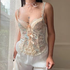 French Floral Corset Top