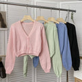 Pastel Knit V Neck Cardigan