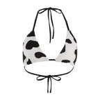 Cute Sexy Cow Pattern Fluffy Camisole Tank Crop Top Sleeveless Shirt Summer Aesthetic Casual E-Girl Kawaii Korean Japanese Harajuku