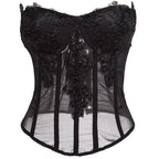 Pink Chiffon Lace Corset