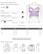 Cute Sexy Purple Silk V Neck Ruffled Blouse Crop Top Shirt Tee T-shirt Kawaii Korean Japanese Harajuku Chinese Retro Streetwear Aesthetic Fashion