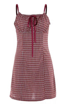 Cute Plaid Checkered A-line Spaghetti Strap Bow Summer Short Dress Kawaii Korean Japanese Harajuku Chinese Retro Streetwear Aesthetic Fashion