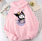 Cute Japanese Anime Cartoon Print Long Sleeve Hoodie