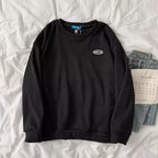 Cute Vintage Velvet Thick Embroidery Oversized Loose Hoodie Sweatshirt Pullover Sweater Casual E-Girl Kawaii Korean Japanese Harajuku Streetwear
