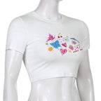 Dolphin Print Short Sleeve T-shirt
