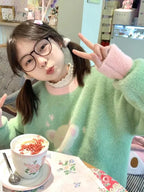 Bear Crew Neck Loose Sweater