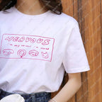 White Nervous Animal Graphic Cartoon Print Loose Oversized Short Sleeve T-shirt Top Summer Causal E-Girl Kawaii Korean Japanese Harajuku Streetwear