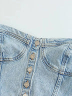 Blue Denim Tube Top