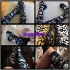 Cute Black Ouija Board Magic Star Moon Print Socks Punk Goth Aesthetic Casual E-Girl Kawaii Korean Japanese Harajuku