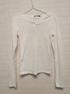 White Floral Long Sleeve Shirt
