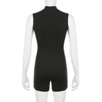 Black Sleeveless Bodycon Jumpsuit