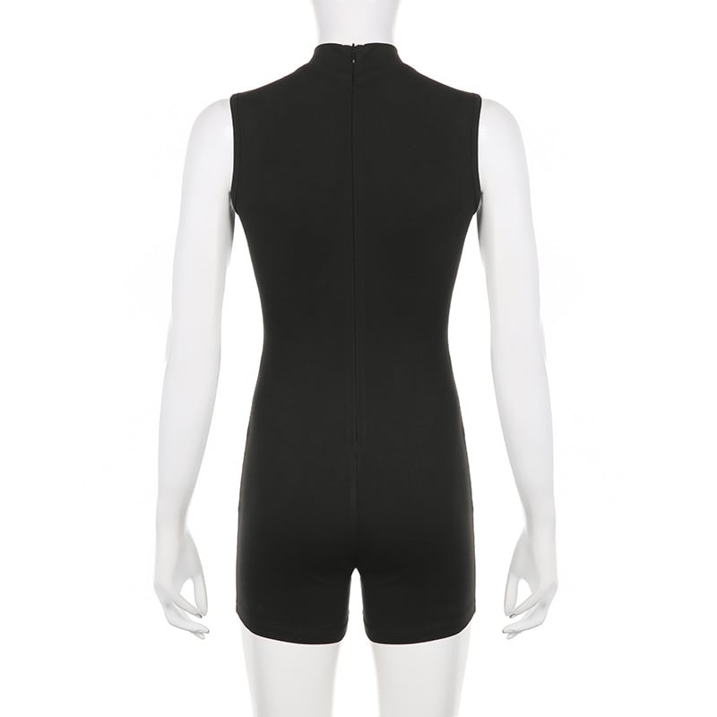 Black Sleeveless Bodycon Jumpsuit