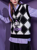 Japanese Anime Argyle Sweater Vest