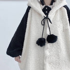 Panda Bear Ear Fleece Hoodie