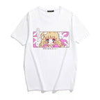 Cute Pink Anime Girl Cartoon Graphic Casual Short Sleeve Shirt Tee T-shirt E-Girl Kawaii Korean Japanese Harajuku Chinese Retro Streetwear Aesthetic