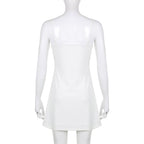 White Spaghetti Strap Mini Dress