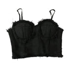 Spaghetti Strap Corset Crop Top