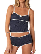 2PCS Polka Dot Pajama Set