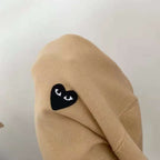 Cute Heart Embroidery Turtleneck Knit Pullover Sweater Sweatshirt Pullover Long Sleeve Shirt Casual E-Girl Kawaii Korean Japanese Harajuku Streetwear