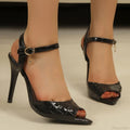Fish MouthBuckle Strap Stilettos Sexy Closed Toe Sandals High Heel