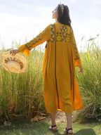 Flare Sleeve Tassel Vintage Style Floral Boho Dress