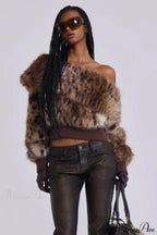 Fleece Sweatshirt Unique Design Crop Top