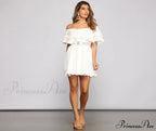 Flirty Vibes Stylish Linen Mini Dress