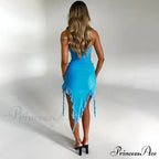 Floral Applique Fashion Strapless Ruched Ruffle Mini Dress
