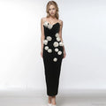 Floral Bandage Strapless Elegant Prom Dress