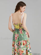 Floral Cami Straps Boho Dress