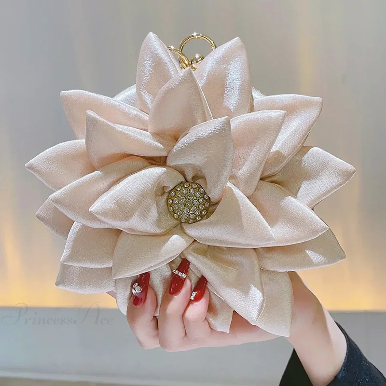 Floral Champagne Tote Wristlet