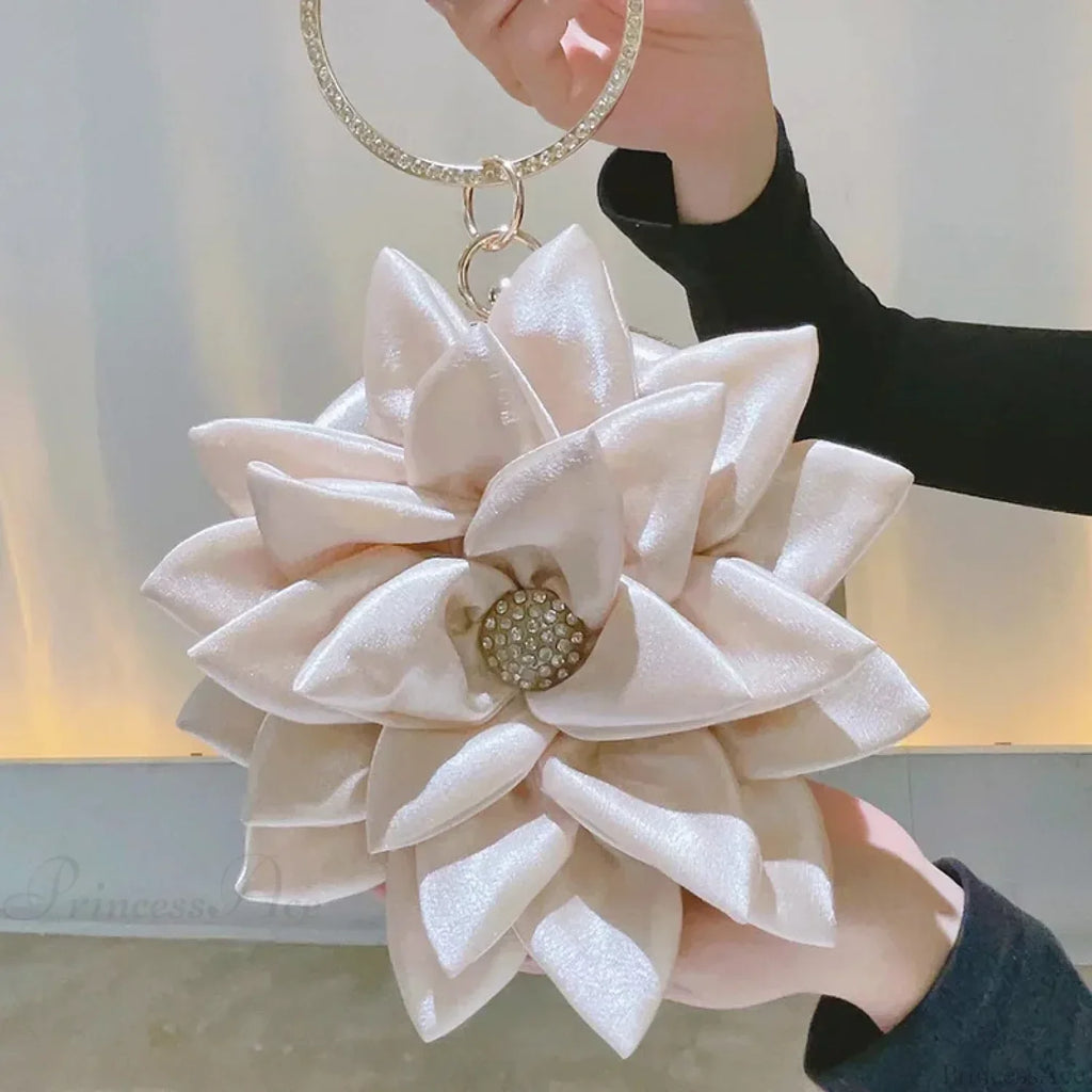 Floral Champagne Tote Wristlet