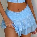 Floral Lace Festival Rave Skirt