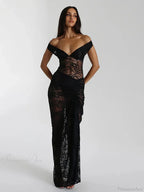 Floral Lace Skirt Suit Vacation Dress