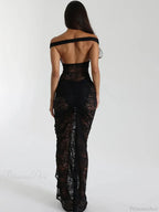 Floral Lace Skirt Suit Vacation Dress