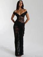 Floral Lace Skirt Suit Vacation Dress