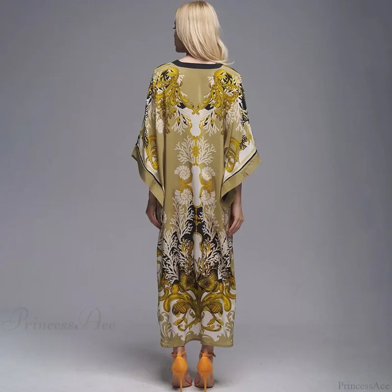 Floral Print Loose Kimono Boho Beach Cover up