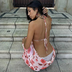 Floral Print Slim Maxi Vacation Dress