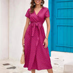 Floral Printed V-neck Summer Dress